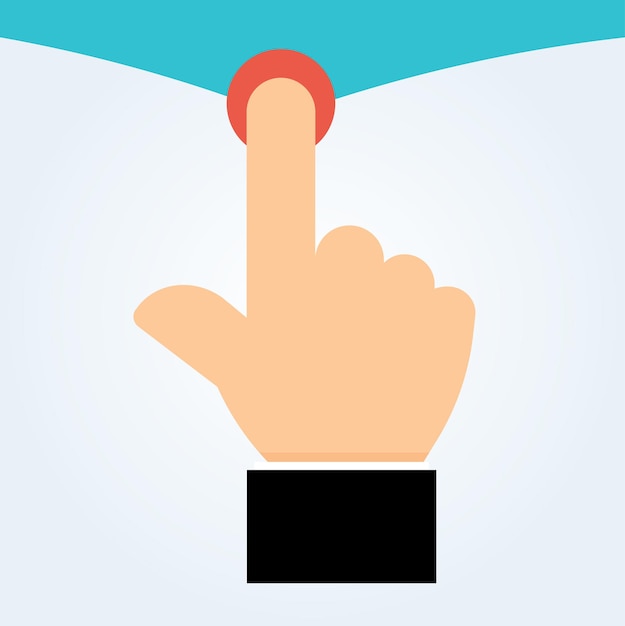 Hand vector icon touch icon