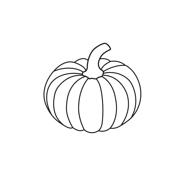 Handdrawn pumpkin engravingstyle vector illustration