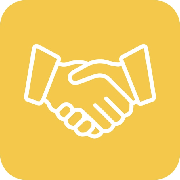 Handshake vector icon illustration of Crime and Law iconset