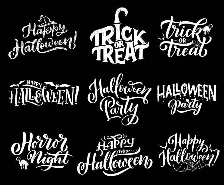 Vektori happy halloween holiday vector lettering