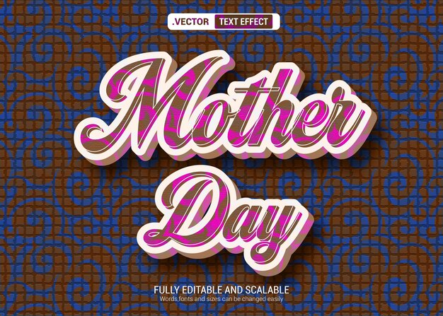 Happy mothers day text effect style