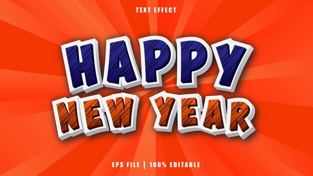 happy new year text effect suitable for your business