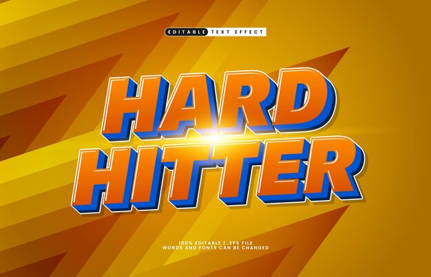 hard hitter editable text effect with a sport and power text style