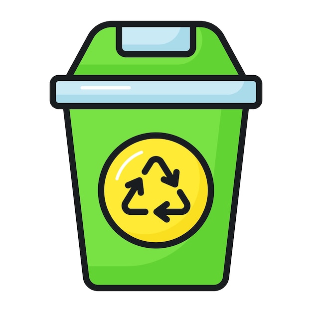Have look at this amazing vector of recycling trash bin garbage bin icon