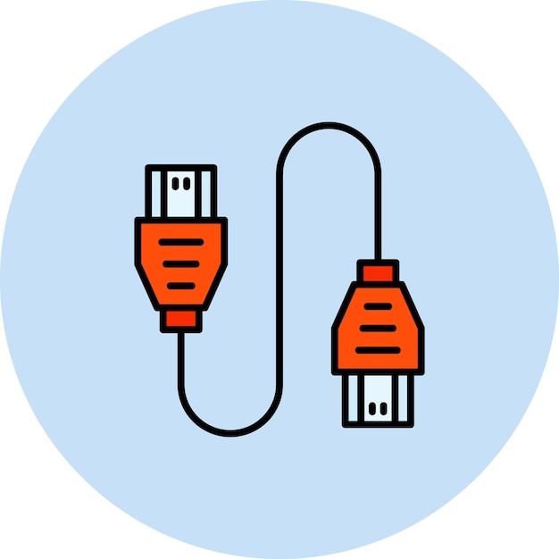 hdmi cable icon vector image can be used for computer and hardware