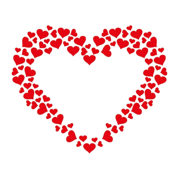 Heart frame icon vector. Love symbol. Valentine s Day sign, emblem isolated on white background