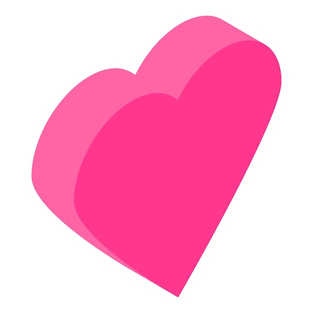 heart icon isometric of heart vector icon for web design isolated on white background