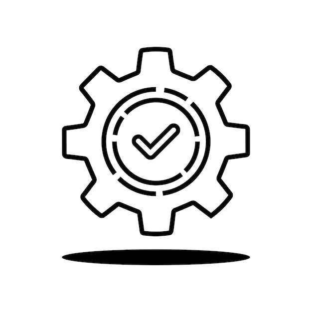 heart sign web icon with check mark glyph vector illustration design element eps10