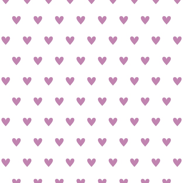 Hearts On White Background