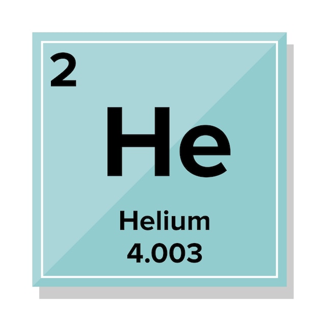 Helium Element, the concept of chemistry. Periodic table of element