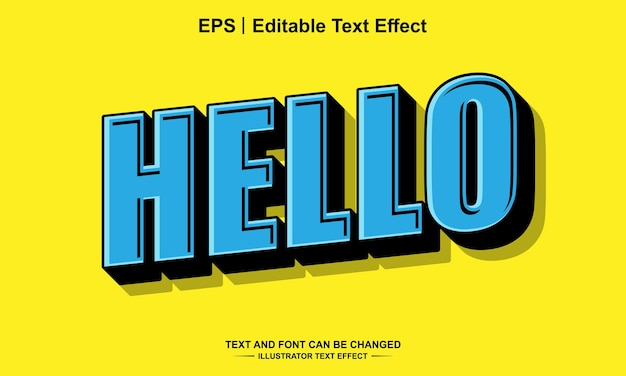 Hello comic editable text effect