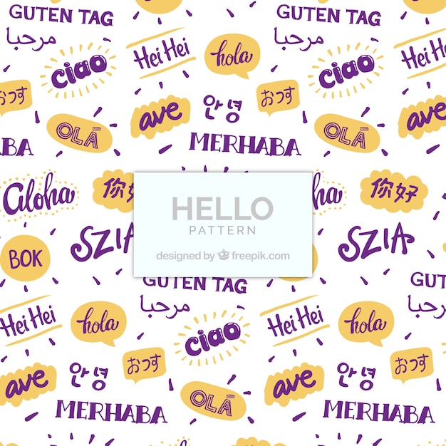 Hello pattern in different languages
