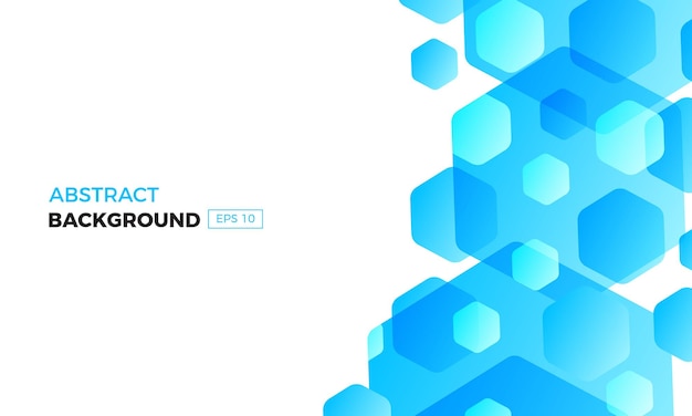hexagon blue abstract background