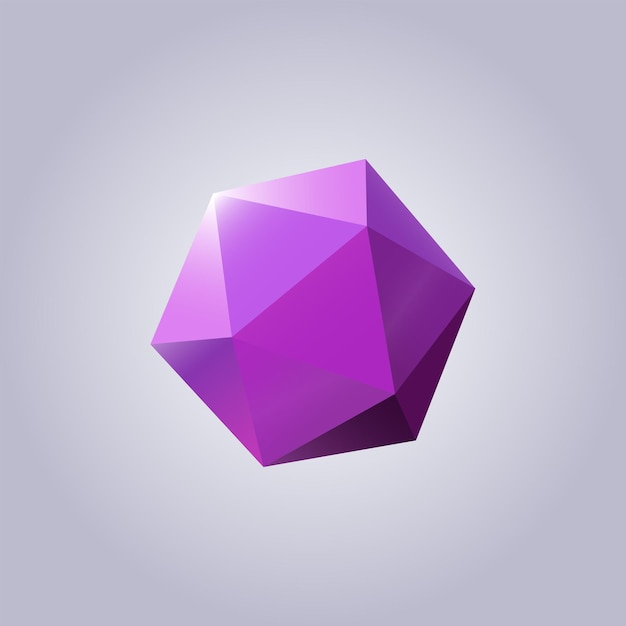 Hexagon Diamond vector design with Purple Color