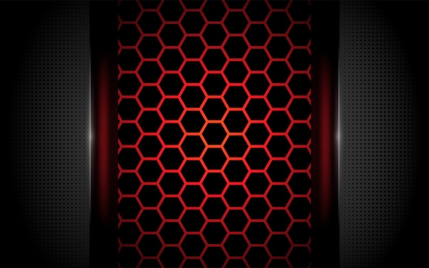 Hexagon modern red background