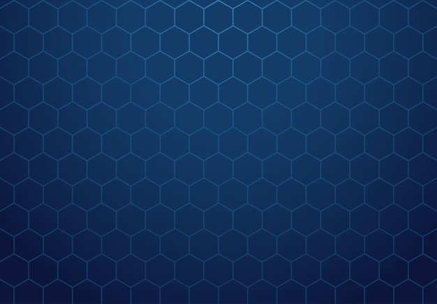 Hexagon seamless pattern abstract technology blue hexagons background vector