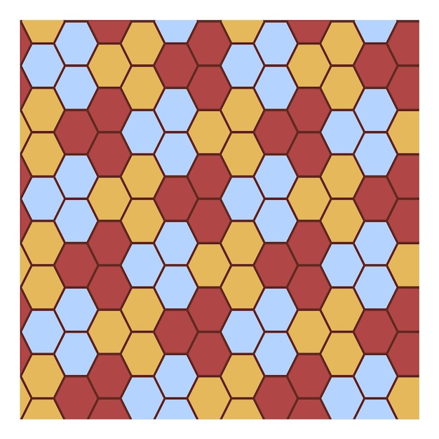 hexagonal color tile pattern mosaic seamless ornament