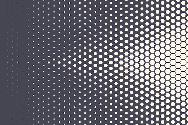 Hexagonal Halftone Pattern Abstract Geometric Background