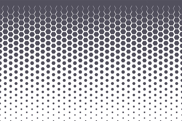 Hexagonal pattern Geometric hexagon halftone abstract background Vector illustration