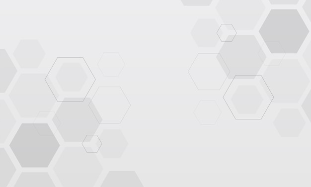 hexagonal white background