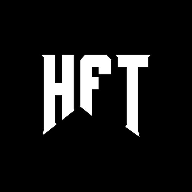 HFT letter logo design for technology company HFT logo design black and white color combination HFT logo HFT vector HFT design HFT icon HFT alphabet HFT typography logo design