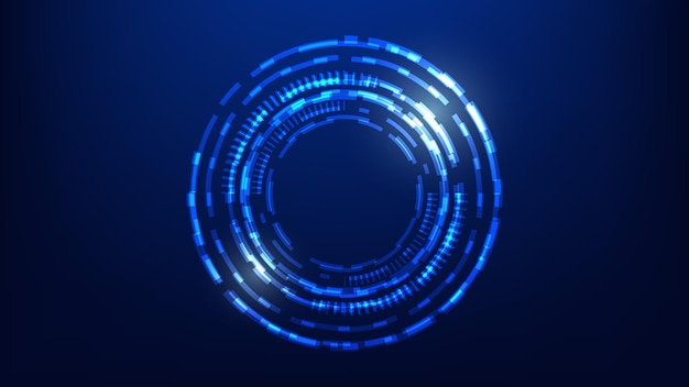 Hi tech circle digital HUD screen for modern graphic design futuristic technology background