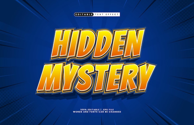hidden mystery editable text effect with a game and brave text style