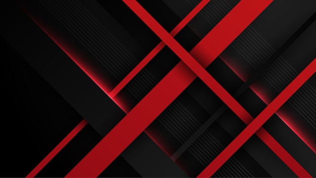 high contrast red and black glossy stripes abstract tech graphic background design vector corporate background vector illustration