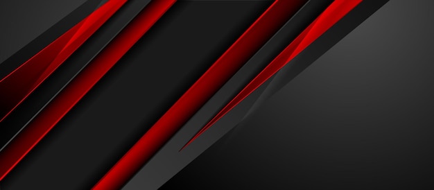 High contrast red black abstract tech corporate banner design