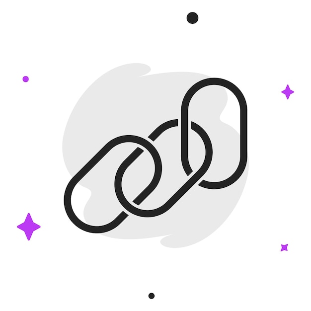 High Quality Modern Vector Icon of Attached on a Starry Background