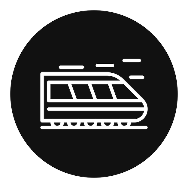 high speed train icon vector image can be used for railway