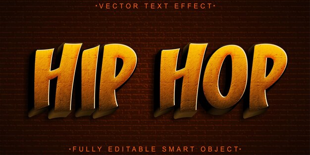 Hip Hop Vector Fully Editable Smart Object Text Effect