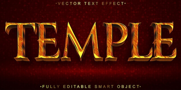 historic temple vector fully editable smart object text effect
