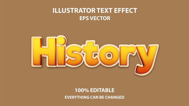 HISTORY EDITABLE TEXT EFFECT