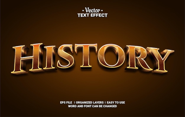History Editable Vector Text Effect