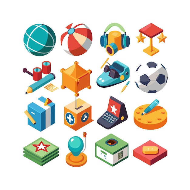 hobbies and interests icon set collection for documents websites and mobile applications