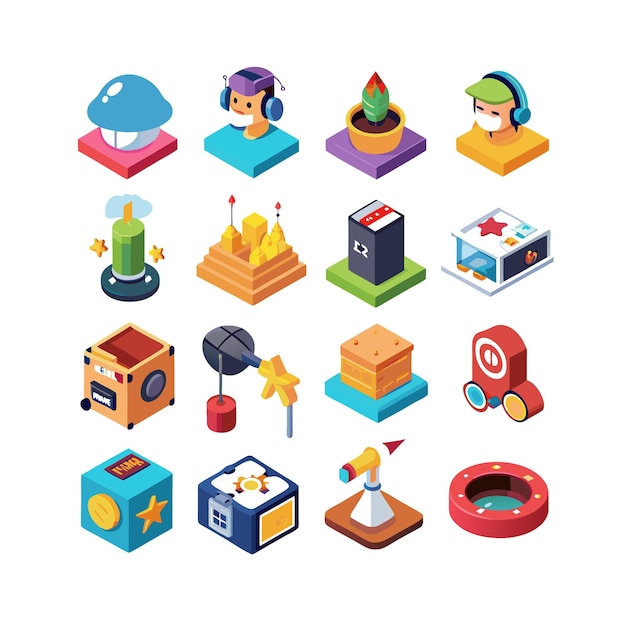 hobbies and interests icon set collection for documents websites and mobile applications