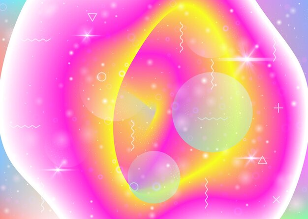 hologram background with vibrant rainbow gradients dynamic flui