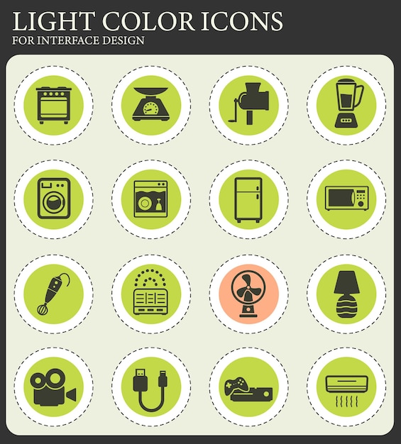Home applicances simply icons