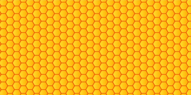 Honeycomb pattern with yellow and red