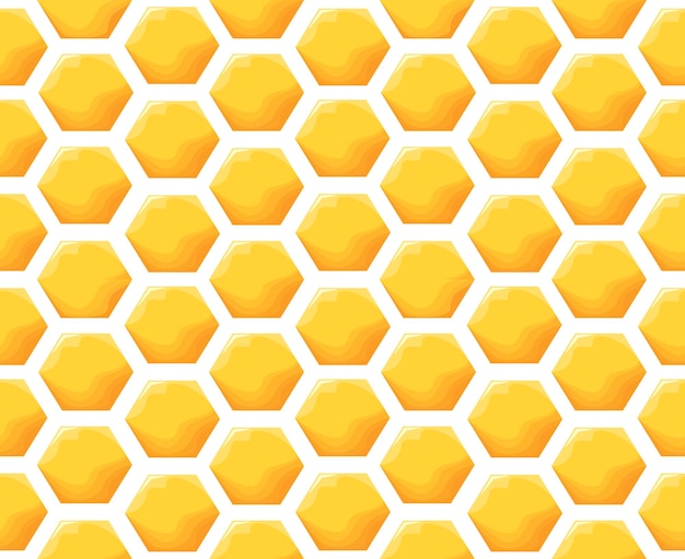 Honeycomb. Seamless pattern. Cartoon design.