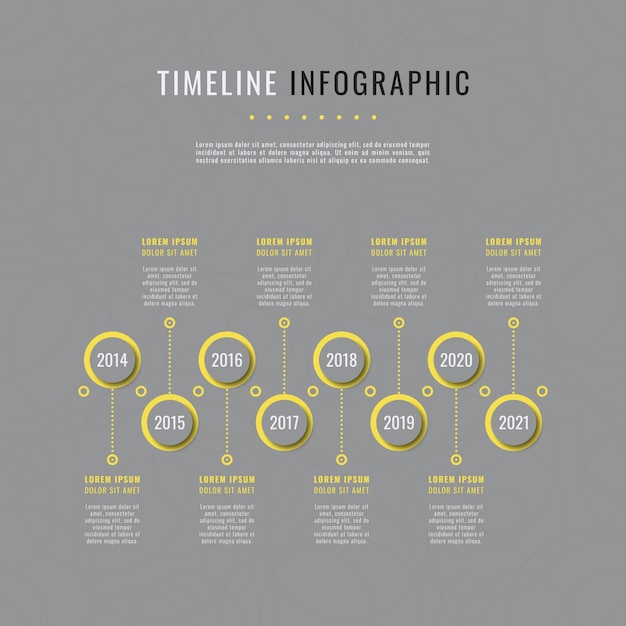 horizontal infographic timeline template on a grey background modern business visualization