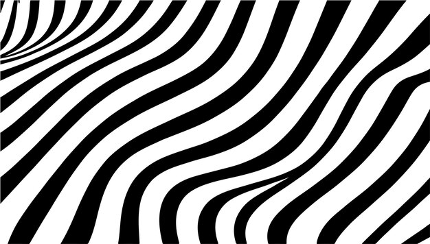 Horizontal line pattern Halftone pattern abstract background of rippled wavy lines Black white