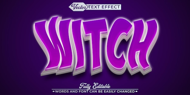 Horror Witch Vector Editable Text Effect Template