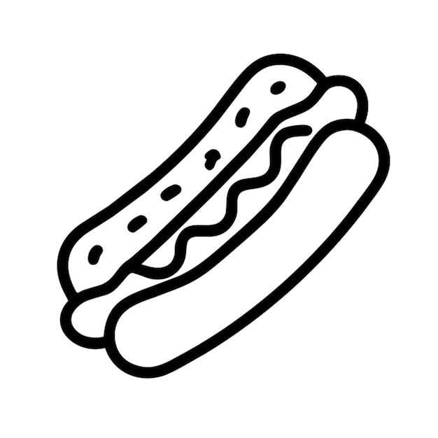 hot dog icon outline