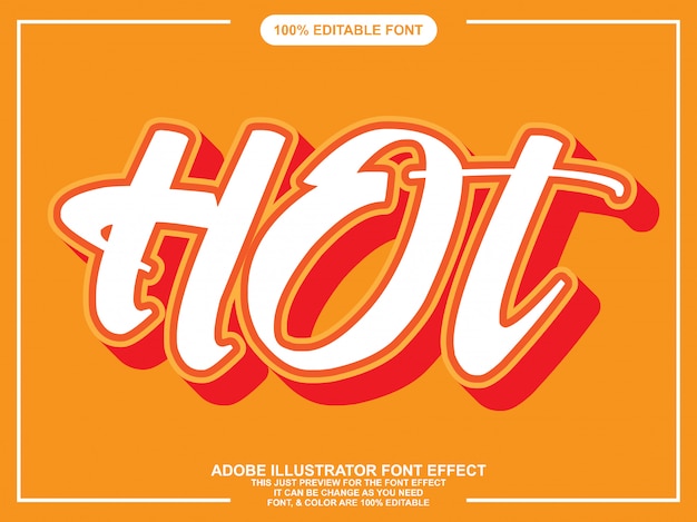 hot script editable text font effect