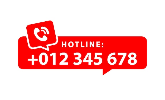 hotline vector icon for telephone service on white background. vector illustration