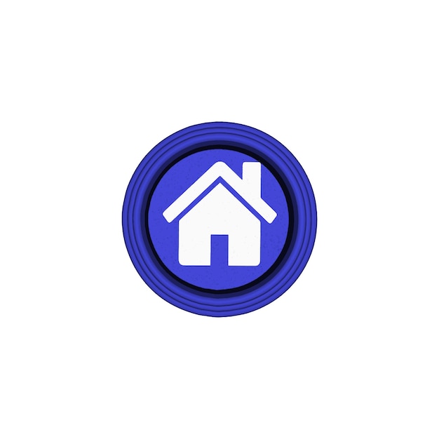 house 3d icon flat vector template design illustration