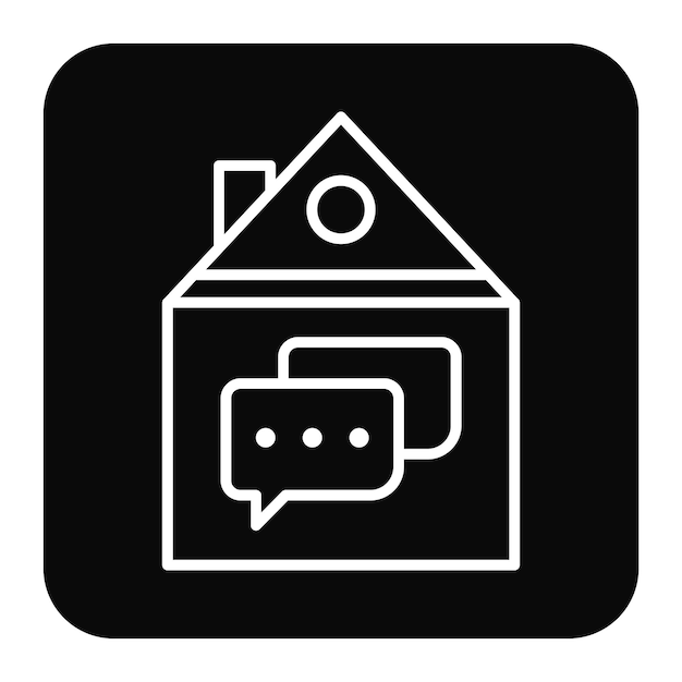 House Chat Vector Illustration