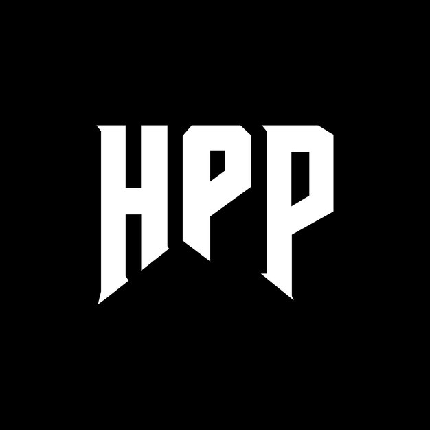 HPP letter logo design for technology company HPP logo design black and white color combination HPP logo HPP vector HPP design HPP icon HPP alphabet HPP typography logo design